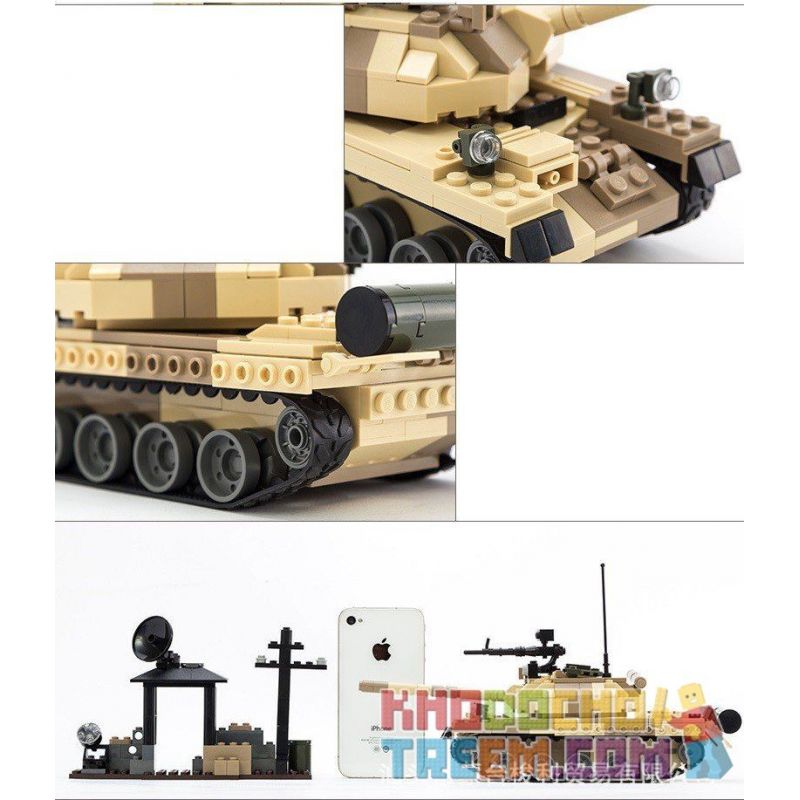 GUDI 600019A non  XE TĂNG T-62 CỦA LIÊN XÔ bộ đồ chơi xếp lắp ráp ghép mô hình Military Army T-62 TANK Quân Sự Bộ Đội 372 khối