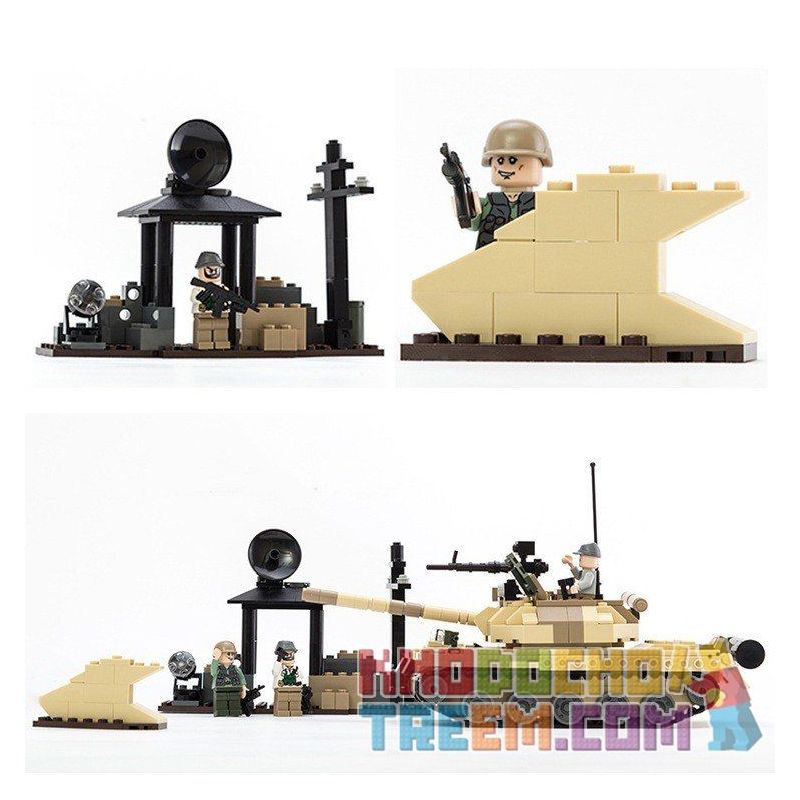 GUDI 600019A non  XE TĂNG T-62 CỦA LIÊN XÔ bộ đồ chơi xếp lắp ráp ghép mô hình Military Army T-62 TANK Quân Sự Bộ Đội 372 khối