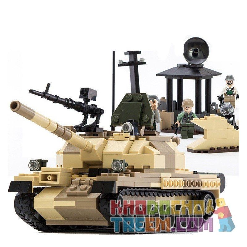 GUDI 600019A non  XE TĂNG T-62 CỦA LIÊN XÔ bộ đồ chơi xếp lắp ráp ghép mô hình Military Army T-62 TANK Quân Sự Bộ Đội 372 khối