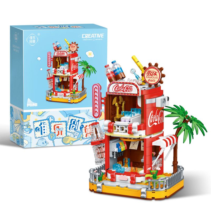 WELEMAGINATION 2092 non  NHÀ COCACOLA bộ đồ chơi xếp lắp ráp ghép mô hình Creator Sáng Tạo