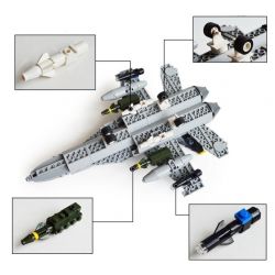 GUDI 600031A 6018 non  MÁY BAY CHIẾN ĐẤU F-18 bộ đồ chơi xếp lắp ráp ghép mô hình Military Army F18 HORNET FIGHTER Quân Sự Bộ Đội 284 khối