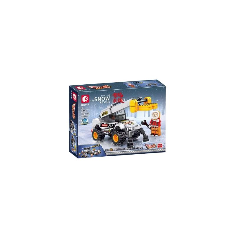 SEMBO 2753 2754 2755 2756 2757 2758 2759 2752 non  CỨU HỘ TUYẾT 8 LOẠI XE THỦY LỰC HẠNG NẶNG KẾT HỢP VỚI CON LĂN TANG TRỐNG ĐƠN VẬN CHUYỂN TÀI NGUYÊN CẦN CẨU CONTAINER MÁY CÀY ĐA CHỨC NĂNG BÁNH XÍCH TAY LỒNG PHÁ HOẠI KÉO VÀ NÂNG ĐẦM TỐC ĐỘ CAO bộ đồ chơi xếp lắp ráp ghép mô hình City CITY LIFE THE SNOW RESCUE Thành Phố 993 khối