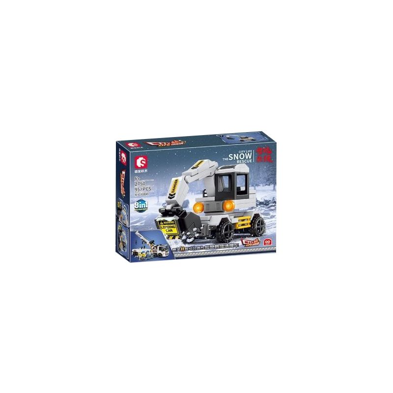 SEMBO 2744 2745 2746 2747 2748 2749 2750 2751 non  CỨU HỘ TUYẾT 8 TỔ HỢP GỒM XE KÉO KHẨN CẤP BỒN ỦI CẦN CẨU ỐNG LỒNG HÀN VẬN TẢI HẠNG NẶNG MÁY XÚC BÁNH LỐP XÍCH bộ đồ chơi xếp lắp ráp ghép mô hình City CITY LIFE THE SNOW RESCUE Thành Phố 730 khối