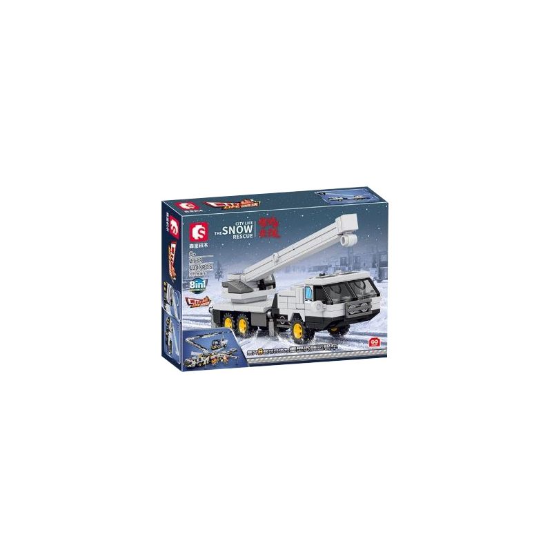SEMBO 2736 2737 2738 2739 2740 2741 2742 2743 non  CỨU HỘ TUYẾT 8 TỔ HỢP PHƯƠNG TIỆN VẬN CHUYỂN TÀI NGUYÊN HẠNG NẶNG XE TẦM CAO TẢI KHẨN CẤP CẦN CẨU GẮN TRÊN TAY THẲNG MÁY ĐẦM XÚC BÁNH LỐP LẬT DỌN bộ đồ chơi xếp lắp ráp ghép mô hình City CITY LIFE THE SNOW RESCUE Thành Phố 1068 khối