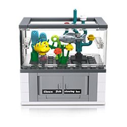 JIESTAR 59221 non  THẾ GIỚI VI MÔ HỘP TRANG TRÍ CÁ HỀ bộ đồ chơi xếp lắp ráp ghép mô hình CLOWNFISH 63 khối