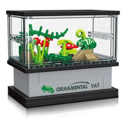 JIESTAR 59220 non  THẾ GIỚI VI MÔ HỘP XEM THÚ CƯNG BÒ SÁT bộ đồ chơi xếp lắp ráp ghép mô hình REPTILE 63 khối