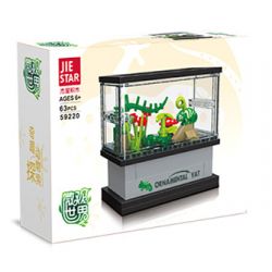 JIESTAR 59220 non  THẾ GIỚI VI MÔ HỘP XEM THÚ CƯNG BÒ SÁT bộ đồ chơi xếp lắp ráp ghép mô hình REPTILE 63 khối