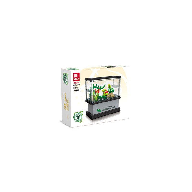 JIESTAR 59220 non  THẾ GIỚI VI MÔ HỘP XEM THÚ CƯNG BÒ SÁT bộ đồ chơi xếp lắp ráp ghép mô hình REPTILE 63 khối