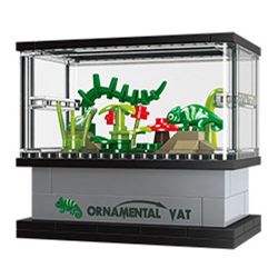 JIESTAR 59220 non  THẾ GIỚI VI MÔ HỘP XEM THÚ CƯNG BÒ SÁT bộ đồ chơi xếp lắp ráp ghép mô hình REPTILE 63 khối