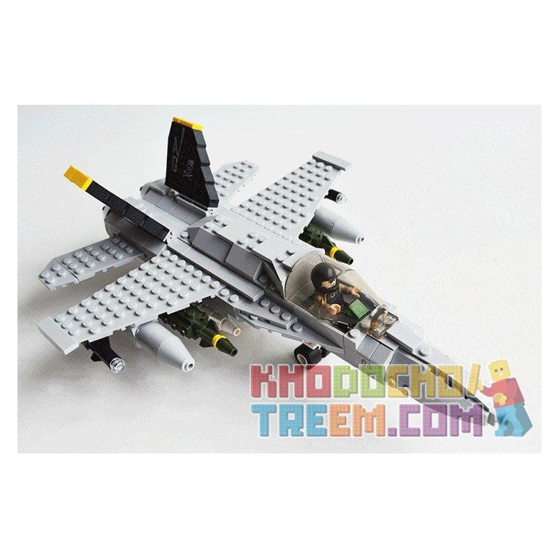 GUDI 600031A 6018 non Lego MÁY BAY CHIẾN ĐẤU F-18 bộ đồ chơi xếp lắp ...