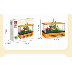 JIESTAR 59220 non  THẾ GIỚI VI MÔ HỘP XEM THÚ CƯNG BÒ SÁT bộ đồ chơi xếp lắp ráp ghép mô hình REPTILE 63 khối