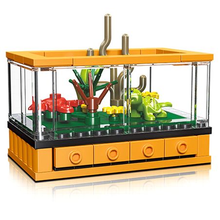 JIESTAR 59219 non  MÔ HÌNH THU NHỎ HỘP XEM RÙA bộ đồ chơi xếp lắp ráp ghép mô hình TURTLE 63 khối