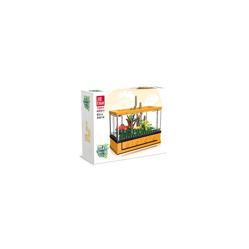JIESTAR 59219 non  MÔ HÌNH THU NHỎ HỘP XEM RÙA bộ đồ chơi xếp lắp ráp ghép mô hình TURTLE 63 khối