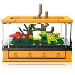 JIESTAR 59219 non  MÔ HÌNH THU NHỎ HỘP XEM RÙA bộ đồ chơi xếp lắp ráp ghép mô hình TURTLE 63 khối