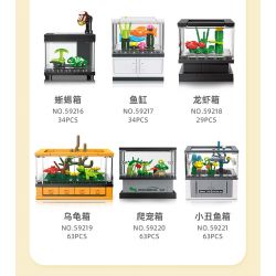 JIESTAR 59218 non  MÔ HÌNH THU NHỎ HỘP XEM TÔM HÙM bộ đồ chơi xếp lắp ráp ghép mô hình LOBSTER 29 khối