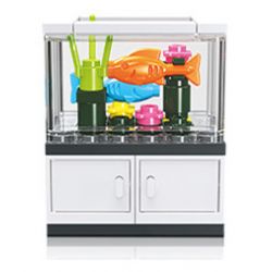 JIESTAR 59217 non  THẾ GIỚI VI MÔ BỂ CÁ bộ đồ chơi xếp lắp ráp ghép mô hình FISH TANK 34 khối