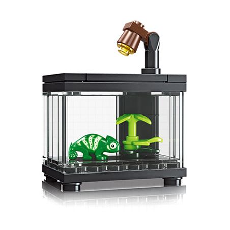 JIESTAR 59216 non  MÔ HÌNH THU NHỎ HỘP XEM THẰN LẰN bộ đồ chơi xếp lắp ráp ghép mô hình LIZARD 34 khối