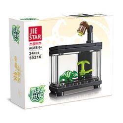 JIESTAR 59216 non  MÔ HÌNH THU NHỎ HỘP XEM THẰN LẰN bộ đồ chơi xếp lắp ráp ghép mô hình LIZARD 34 khối