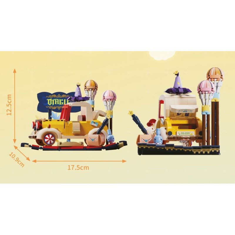 GEKKOSHA 801103 non  ẢO TƯỞNG CỦA TRÁI TIM NGÔI NHÀ MA THUẬT VUI NHỘN bộ đồ chơi xếp lắp ráp ghép mô hình Girl MAKE FUN MAGICHOUSE Con Gái 847 khối