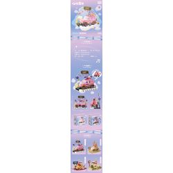 GEKKOSHA 801101 non  ẢO TƯỞNG CỦA TRÁI TIM BUỔI HÒA NHẠC HOÀNG HÔN bộ đồ chơi xếp lắp ráp ghép mô hình Girl SUNSET CONCERT Con Gái 831 khối