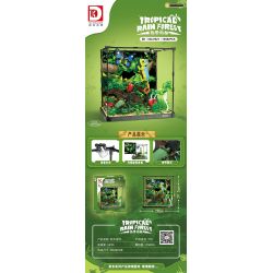 DK 7021 non  CẢNH QUAN THÚ CƯNG LEO NÚI RỪNG MƯA NHIỆT ĐỚI bộ đồ chơi xếp lắp ráp ghép mô hình TROPICAL RAIN FOREST 1358 khối