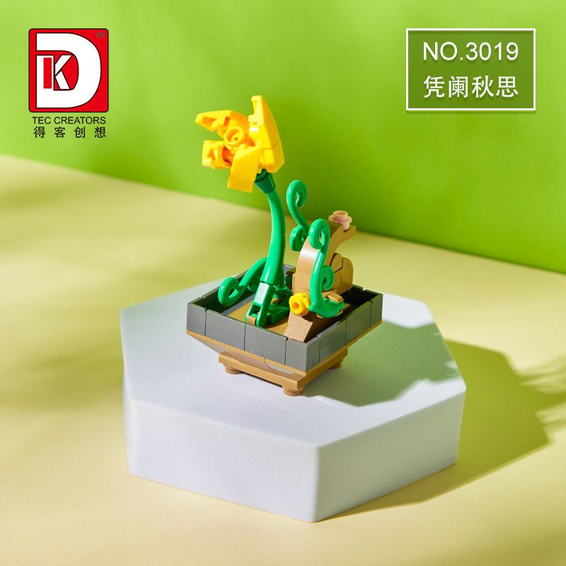 DK 3019 non Lego CỬA HÀNG HOA TRỒNG CÂY SUY NGHĨ VỀ MÙA THU Ở BÌNH LAN bộ đồ chơi xếp lắp ráp ghép mô hình Flowers 65 khối