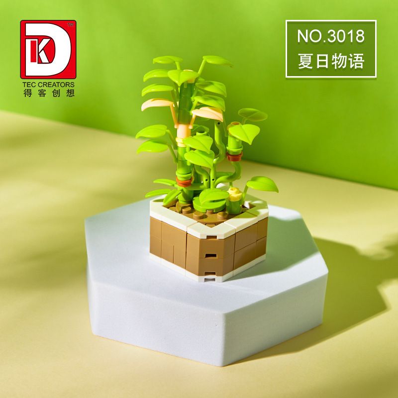 DK 3018 non Lego CỬA HÀNG HOA CÂY CÂU CHUYỆN MÙA HÈ bộ đồ chơi xếp lắp ráp ghép mô hình Flowers 60 khối