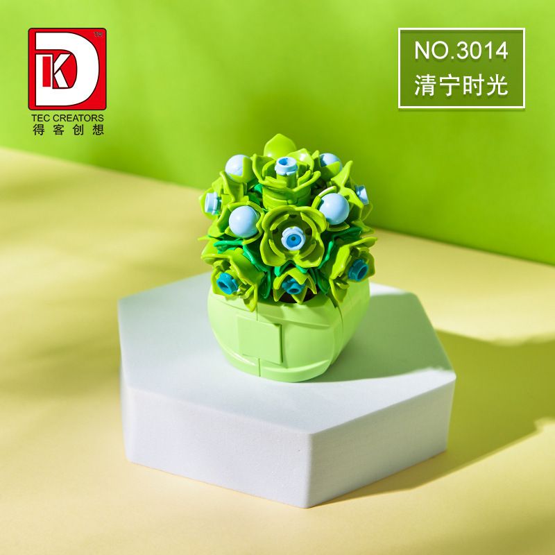 DK 3014 non Lego CỬA HÀNG HOA CÂY CẢNH GIỜ THANH NINH bộ đồ chơi xếp lắp ráp ghép mô hình Flowers 95 khối