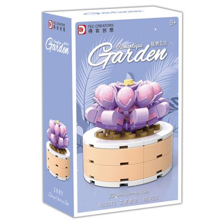 DK 3013 non  CỬA HÀNG HOA CÂY CẢNH ZHIRUO XINGKONG bộ đồ chơi xếp lắp ráp ghép mô hình Flowers 88 khối