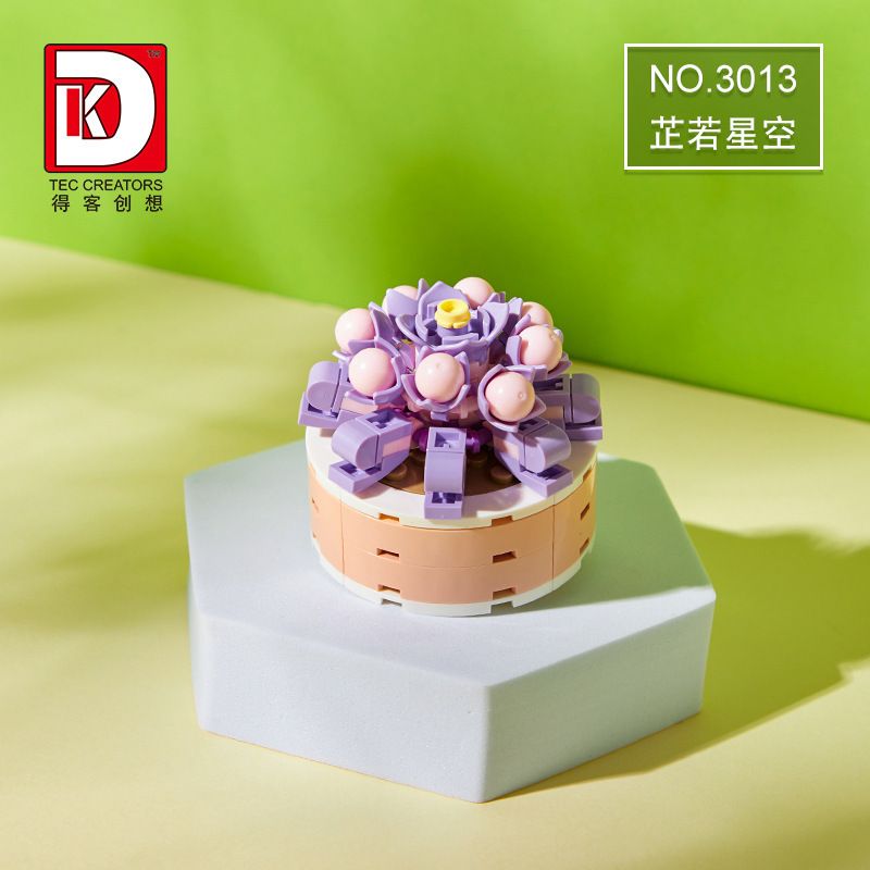 DK 3013 non  CỬA HÀNG HOA CÂY CẢNH ZHIRUO XINGKONG bộ đồ chơi xếp lắp ráp ghép mô hình Flowers 88 khối