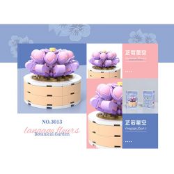 DK 3013 non  CỬA HÀNG HOA CÂY CẢNH ZHIRUO XINGKONG bộ đồ chơi xếp lắp ráp ghép mô hình Flowers 88 khối
