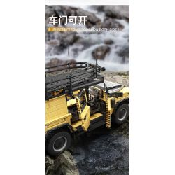 HAPPY BUILD PANGU YC-23029 23029 YC23029 non  HỘI THẢO YUJI LAND ROVER DEFENDER tỷ lệ 1:8 bộ đồ chơi xếp lắp ráp ghép mô hình ROCK GLGAN OFF-ROAD VEHICLE 3380 khối