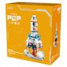 JAKI JK8508 8508 non  SPACE FUN TÊN LỬA THÁM HIỂM MẶT TRĂNG KHÔNG GIAN bộ đồ chơi xếp lắp ráp ghép mô hình SPACE EXPLORATION ROCKET