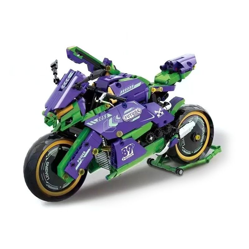 DK 5008 non Lego XE MÁY EVO-01 bộ đồ chơi xếp lắp ráp ghép mô hình EVO-01 MOTORCYCLE 998 khối