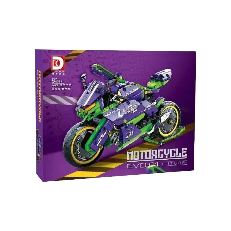 DK 5008 non  XE MÁY EVO-01 bộ đồ chơi xếp lắp ráp ghép mô hình EVO-01 MOTORCYCLE 998 khối