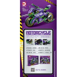 DK 5008 non  XE MÁY EVO-01 bộ đồ chơi xếp lắp ráp ghép mô hình EVO-01 MOTORCYCLE 998 khối