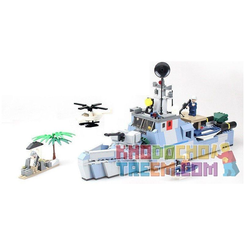 GUDI 8023 Xếp hình kiểu Lego MILITARY ARMY Offshore Picket Ship Navy Team Offshore Guard Ship Tàu Tuần Tra Biển 520 khối GUDI 8023 Xếp hình kiểu Lego MILITARY ARMY Offshore Picket Ship Navy Team Offshore Guard Ship Tàu Tuần Tra Biển 520 khối