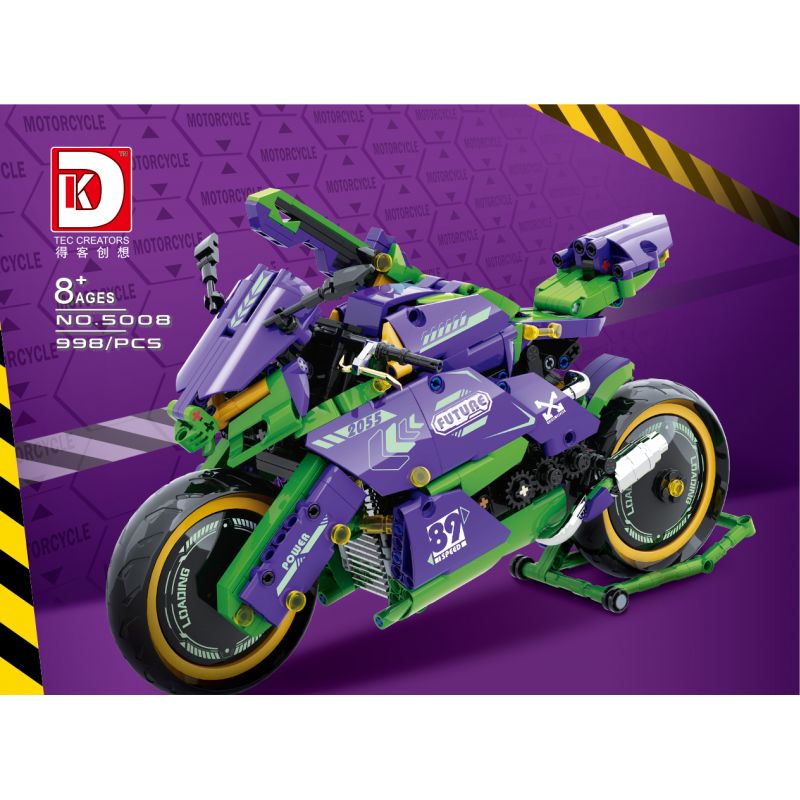 DK 5008 non  XE MÁY EVO-01 bộ đồ chơi xếp lắp ráp ghép mô hình EVO-01 MOTORCYCLE 998 khối