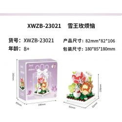 JAKI XWZB-23021 23021 XWZB23021 non  THÀNH PHỐ BĂNG MIXUE RẮC RỐI CỦA VUA TUYẾT MEI bộ đồ chơi xếp lắp ráp ghép mô hình