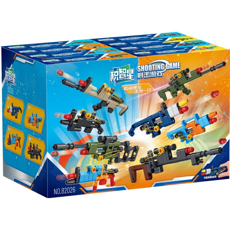 JI ZHIXING 82026 non Lego 8 TRÒ CHƠI BẮN SÚNG bộ đồ chơi xếp lắp ráp ghép mô hình Technic SHOOTING GAME Kỹ Thuật Công Nghệ Cao Mô Hình Phương Tiện 374 khối