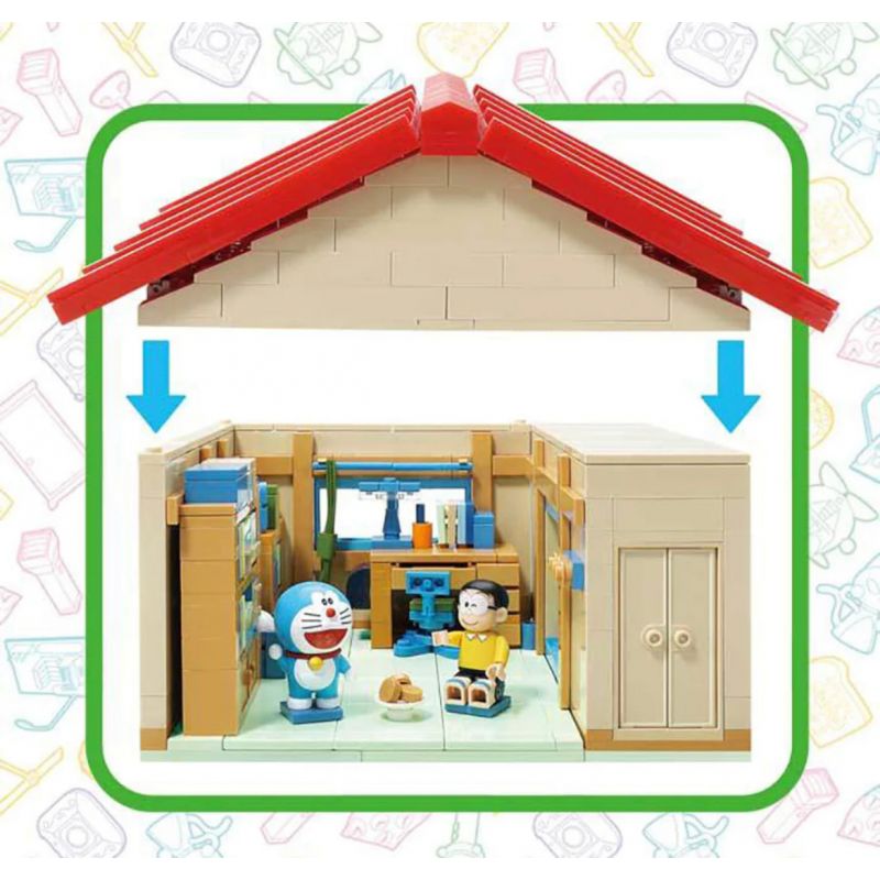 OXFORD DR3702 3702 non  PHÒNG CỦA DOREMON VÀ NOBI NOBITA bộ đồ chơi xếp lắp ráp ghép mô hình Movie & Game DORAEMON NOBITA'S ROOM Phim Và Trò Chơi 781 khối
