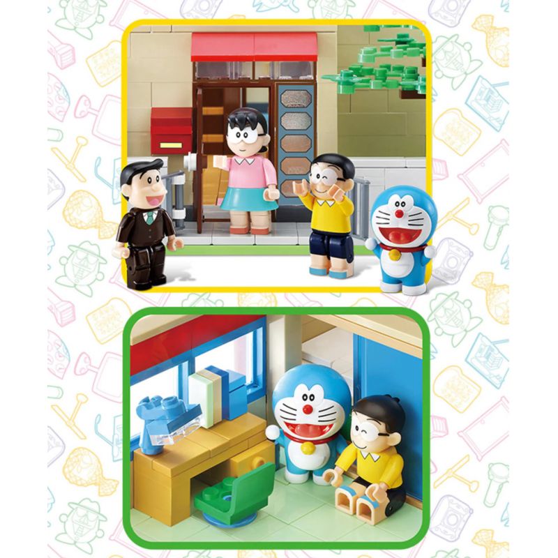 OXFORD DR3701 3701 non  NGÔI NHÀ CỦA DOREMON bộ đồ chơi xếp lắp ráp ghép mô hình Movie & Game DORAEMON HOUSE Phim Và Trò Chơi 2442 khối