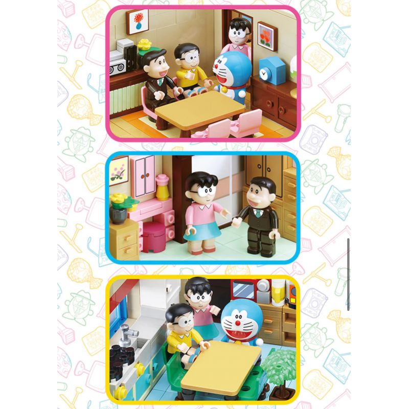 OXFORD DR3701 3701 non  NGÔI NHÀ CỦA DOREMON bộ đồ chơi xếp lắp ráp ghép mô hình Movie & Game DORAEMON HOUSE Phim Và Trò Chơi 2442 khối