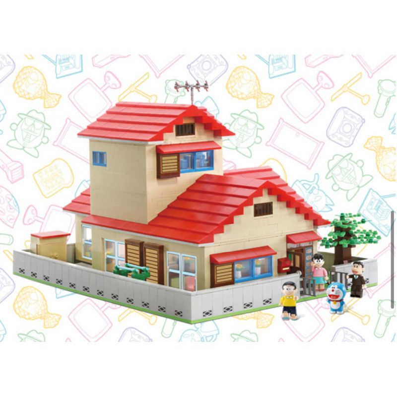 OXFORD DR3701 3701 non  NGÔI NHÀ CỦA DOREMON bộ đồ chơi xếp lắp ráp ghép mô hình Movie & Game DORAEMON HOUSE Phim Và Trò Chơi 2442 khối