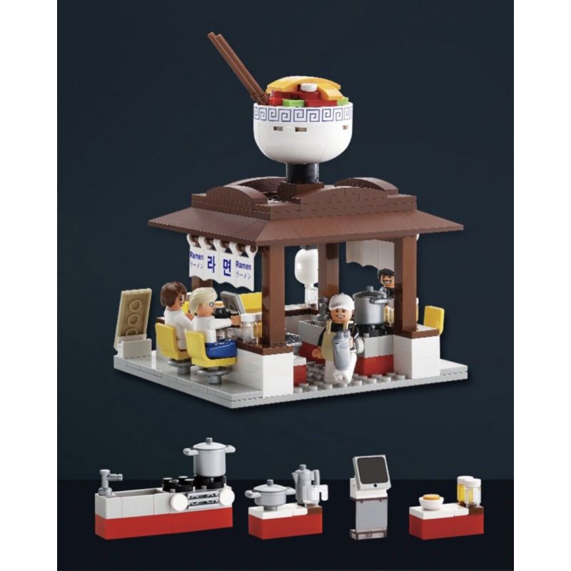 OXFORD BM35234 35234 non  CỬA HÀNG MÌ RAMEN bộ đồ chơi xếp lắp ráp ghép mô hình City RAMEN HOUSE Thành Phố 295 khối OXFORD BM35234 35234 non  CỬA HÀNG MÌ RAMEN bộ đồ chơi xếp lắp ráp ghép mô hình City RAMEN HOUSE Thành Phố 295 khối