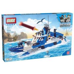GUDI 8024 Xếp hình kiểu Lego MILITARY ARMY Stealth Missile Boat Navy Team Invisible Missile Ship Tàu Tên Lửa Cao Tốc Tàng Hình 578 khối