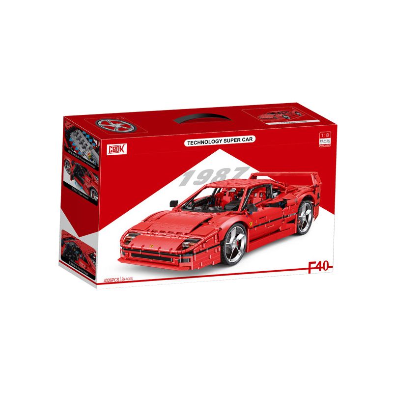 REBRICKABLE MOC-140629 140629 MOC140629 SMALL ANGLE X001 non  FERRARI F40 tỷ lệ 1:8 bộ đồ chơi xếp lắp ráp ghép mô hình  Kỹ Thuật Công Nghệ Cao Mô Hình Phương Tiện 3666 khối