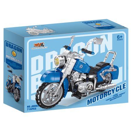 SMALL ANGLE JD003 non  XE MÁY NGỘ KHÔNG bộ đồ chơi xếp lắp ráp ghép mô hình DRAGON MOTOBCYCLE 716 khối