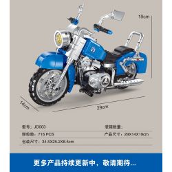 SMALL ANGLE JD003 non  XE MÁY NGỘ KHÔNG bộ đồ chơi xếp lắp ráp ghép mô hình DRAGON MOTOBCYCLE 716 khối