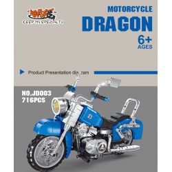 SMALL ANGLE JD003 non  XE MÁY NGỘ KHÔNG bộ đồ chơi xếp lắp ráp ghép mô hình DRAGON MOTOBCYCLE 716 khối